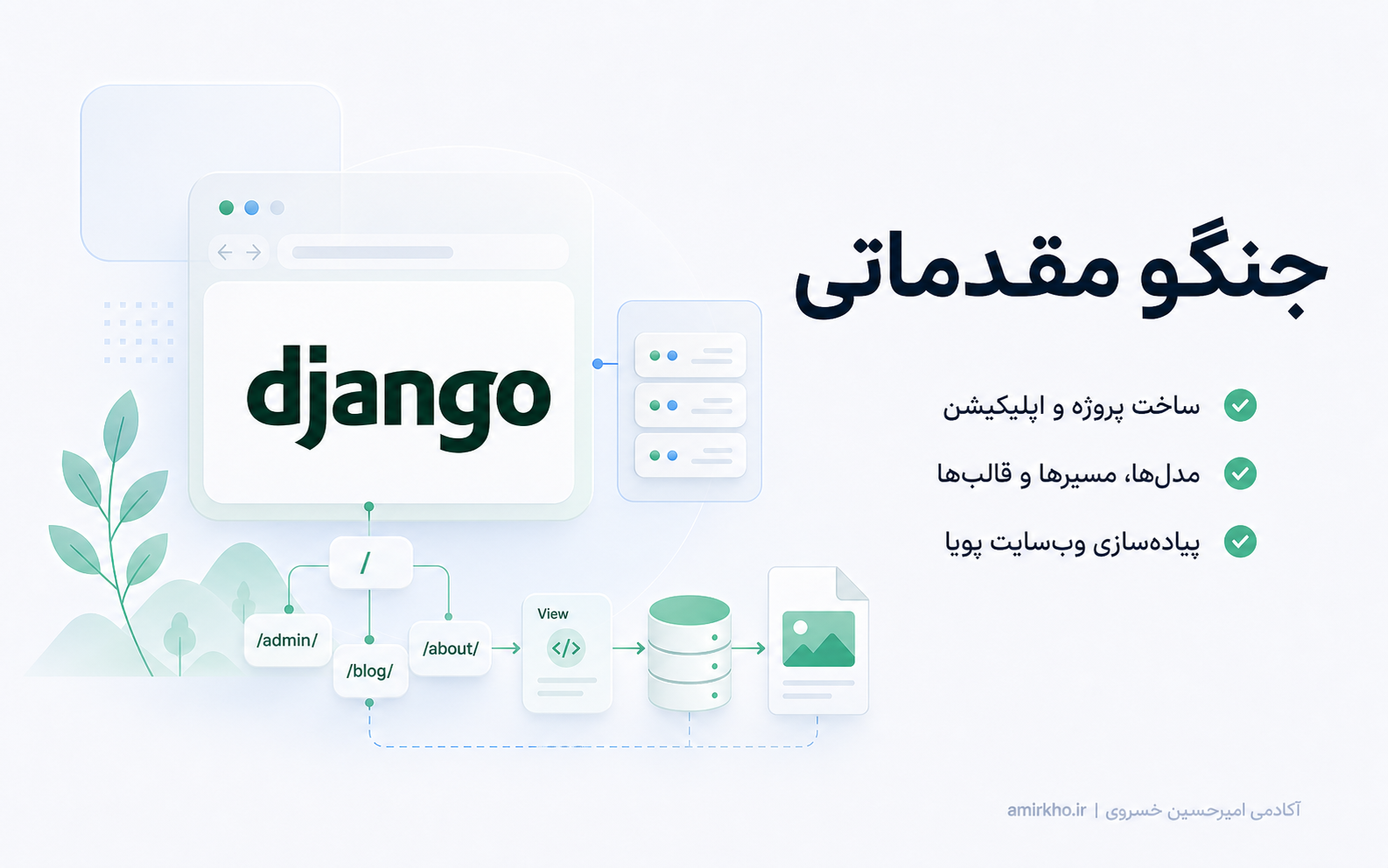 پوستر دوره آموزش جنگو مقدماتی؛ ساخت وب‌سایت با Django